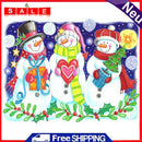 5D DIY Full Drill Round Shape Snowman Rhinestone Diamond Drawing for Bedroom