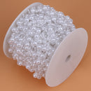 10 Meters Fishing Line Artificial Pearls Beads Chain Garland White Newly