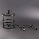 72 Holes Earrings Ear Stud Jewelry Rotating Display Stand Holder(Black)