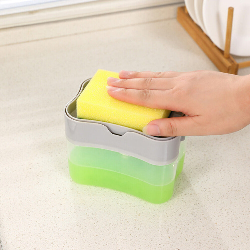 2 in 1 Automatic Soap Dispenser Hand Press Liquid Soap Pump for Kitchen Bathr