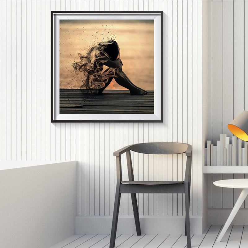 Dissipate Girl 40X40cm Frameless Oil Paint By Numbers Picture DIY Painting