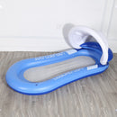 Foldable Inflatable Back Floating Row Sunshade Swimming Pool Lounger (Blue)