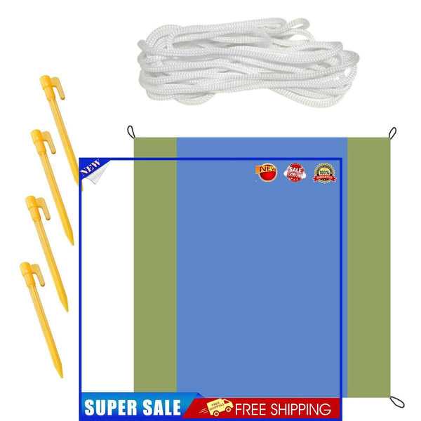 Sun Shade Sail Outdoor UV Block Cloth Cover Square Canopy Awning Screen (B)