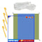 Sun Shade Sail Outdoor UV Block Cloth Cover Square Canopy Awning Screen (B)