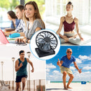 Rechargeable Solar Fan Cooling Desktop Table Collar Mini Portable Clip Fan