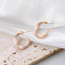 Fashion Alloy Spiral Stud Earrings Hanging Drop Earrings Female Jewelry