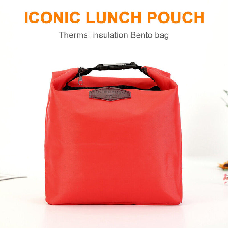 Waterproof Insulated Lunch Bag Picnic Food Thermal Storage Handbag (Red) Newly