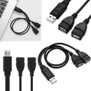 Connector Professional USB 2.0 Hub Y Splitter Cable Adapter Male To Dual Female