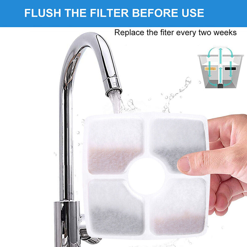 Pet Fountain Dispenser Filter Replacement Activated Carbon Filter (8pcs)