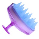Silicone Head Shampoo Scalp Massage Brush Hair Scalp Washing Comb(Purple) Newly