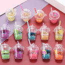 10X Mixed Scented Tea Straw Cup Pendants Charm For Bracelet Jewellery Making DIY