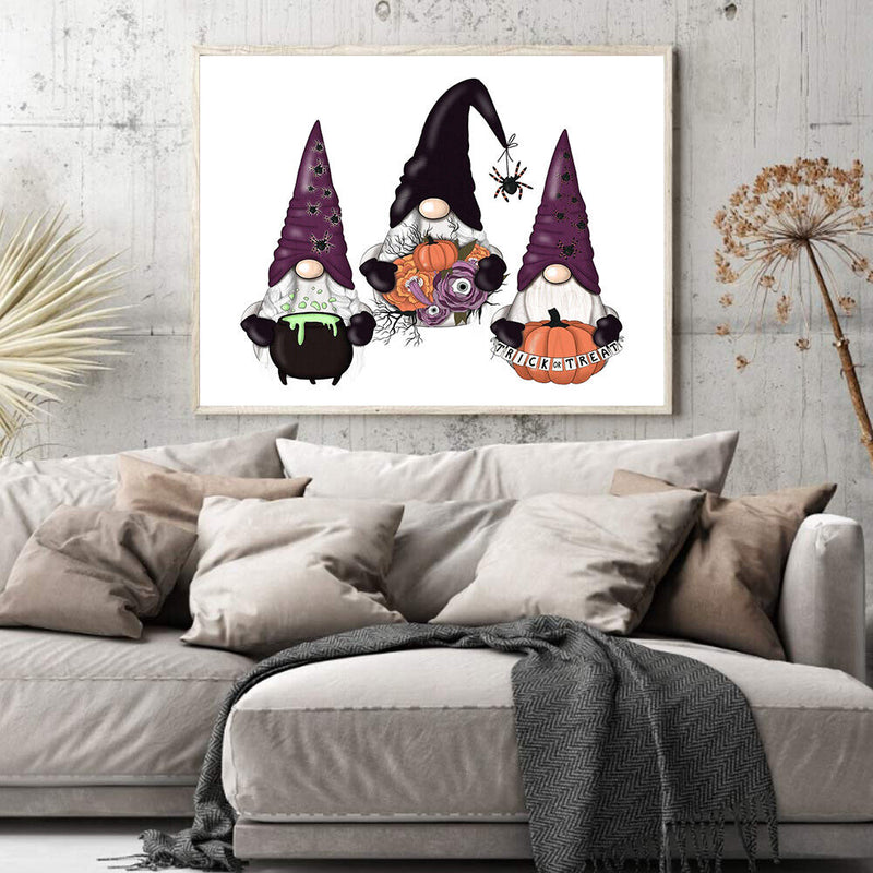 Christmas Goblin Oil Paint By Numbers Picture DIY Hand Painted Wall Art Crafts