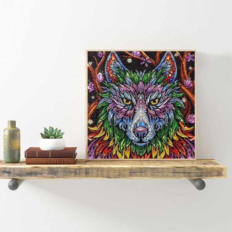 5D DIY Special Shaped Diamond Painting Wolf Embroidery Mosaic Kits (DS009) Newly