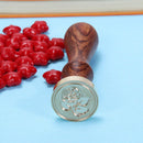 Copper Head Stamp DIY Paint Wax Envelope Sealing Seal with Wood Handle(m033
