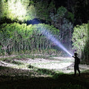 LED Powerful Torch Outdoor Emergency Waterproof 4 Gears Flashlight (Grey)