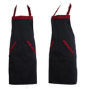 5pcs Unisex Halterneck Apron with 2 Pockets Chef Waiter Kitchen Cook Tool
