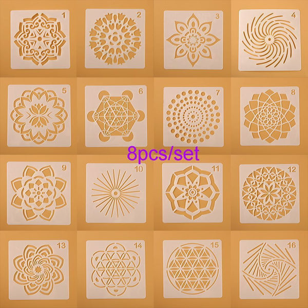 DIY Craft Layering Stencils Painting template Scrapbooking Mandala Auxiliary