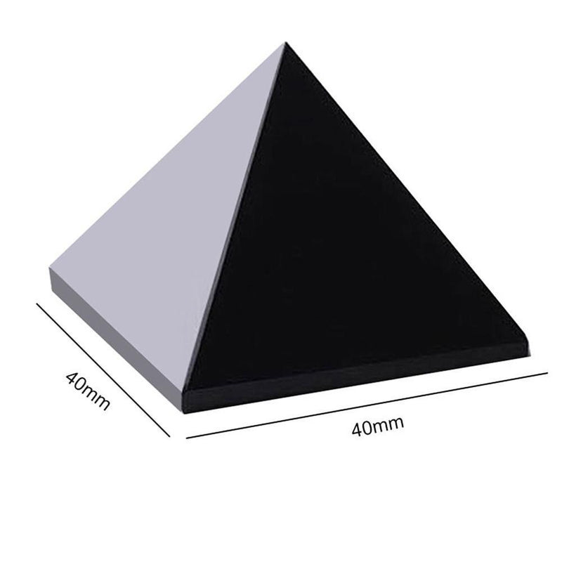 Desktop Ornament Healing Stone Obsidian Pyramid Reiki Energy Mineral Specimen