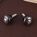 40pcs Electric Acoustic Guitar Strap Lock Buttons Bass Strap Buckle(Black)