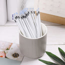 Writing Supplies White Color Shell Medium Nib Core Gel Pen Refills Black Ink