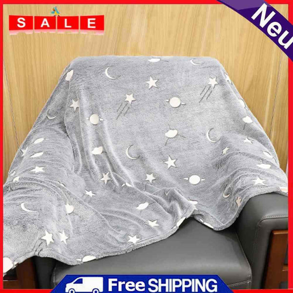 Office Siesta Home Luminous Blanket Stars Moon Plush Furry Throw Sofa Blanket