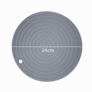 Round Silicone Heat Resistant Table Mat Anti-Scalding Placemat (Grey)
