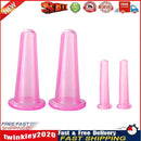 4pcs Vacuum Cupping Can Massage Cupping Apparatus Set Health Care (Pink) Newly