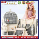 5pcs/set Aesthetic Backpacks Casual Shoulder Tote Bag Portable for Travel Office