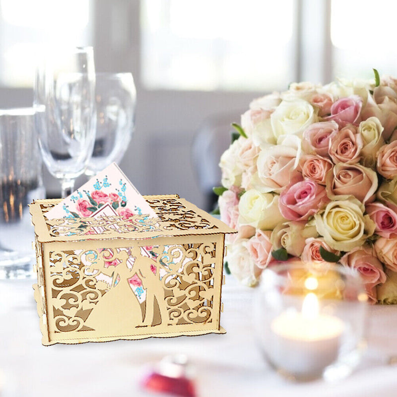 Hollow Wedding Reception Greeting Card Box Creative Birthday Party Decor Case