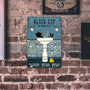 Bathing Cat Retro Metal Plate Tin Sign Plaque Poster Wall Art for Bar (4)
