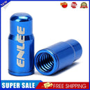 2pcs Aluminum Alloy Bike Valve Cap Bicycle Wheel Valve Cover Cap (Blue FV)