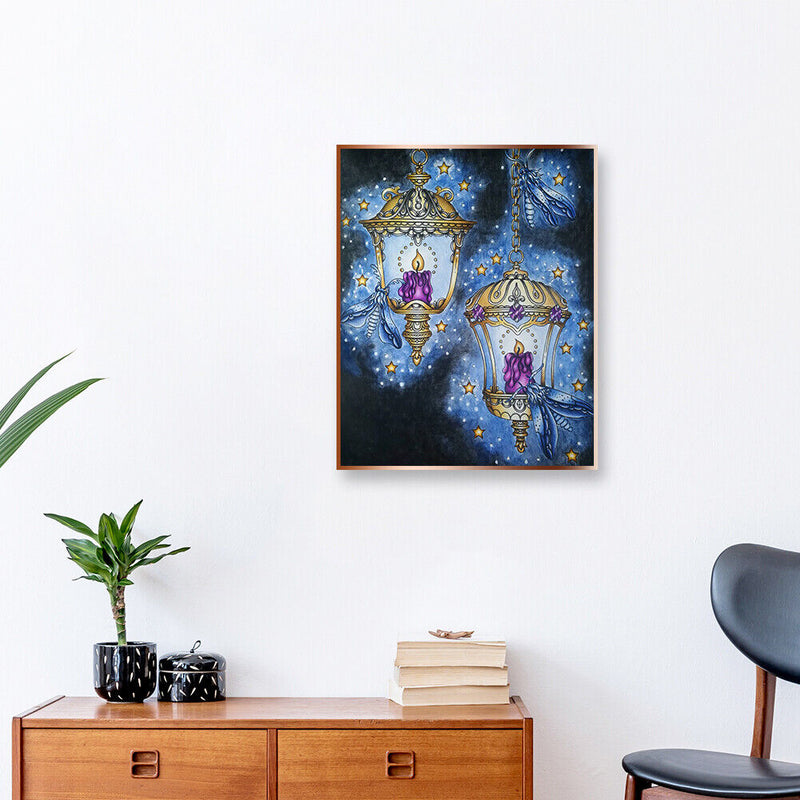 5D DIY Full Round Drill Diamond Rhinestone Lamp Cicada Home Craft (NE397) Newly