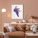 Flower Oil Paint By Numbers DIY Handpainted Home Decoration Unframed Umbrella