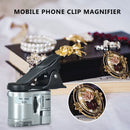 60X Phone Clip Microscope Camera with Lamp Magnifying Glass for Photographing