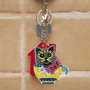 14PCS Diamond Painting Keychains Cup Animal Embroidery Needlework Keyrings