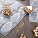 DIY Epoxy Mold Christmas Elk Bell Decorative Key Chain Hanging Non-Toxic Crafts