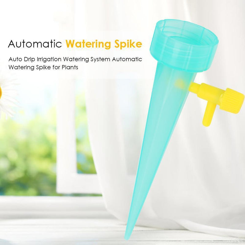 12pcs Automatic Watering Spikes System for Plants Drip Irrigation (Green)