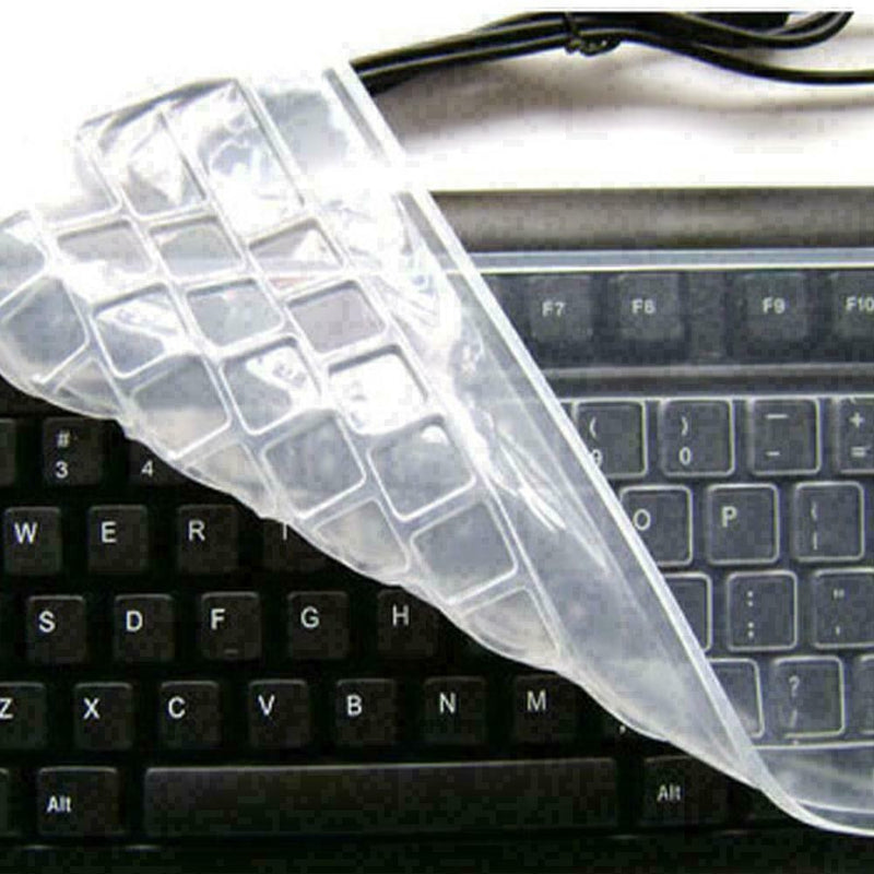 Portable Universal Clear Silicone Keyboard Skin Protector M1O8 Cover T8U5 G1S1