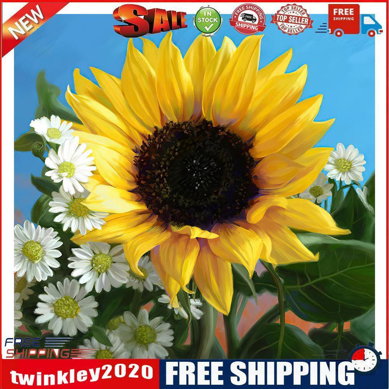 Diamond Painting 5D DIY Sunflower Full Round Drill Rhinestone Picture Kit