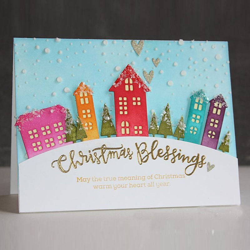DIY Drawing Paper Cards Making Template Scrapbooking Layering Stencil Embossing