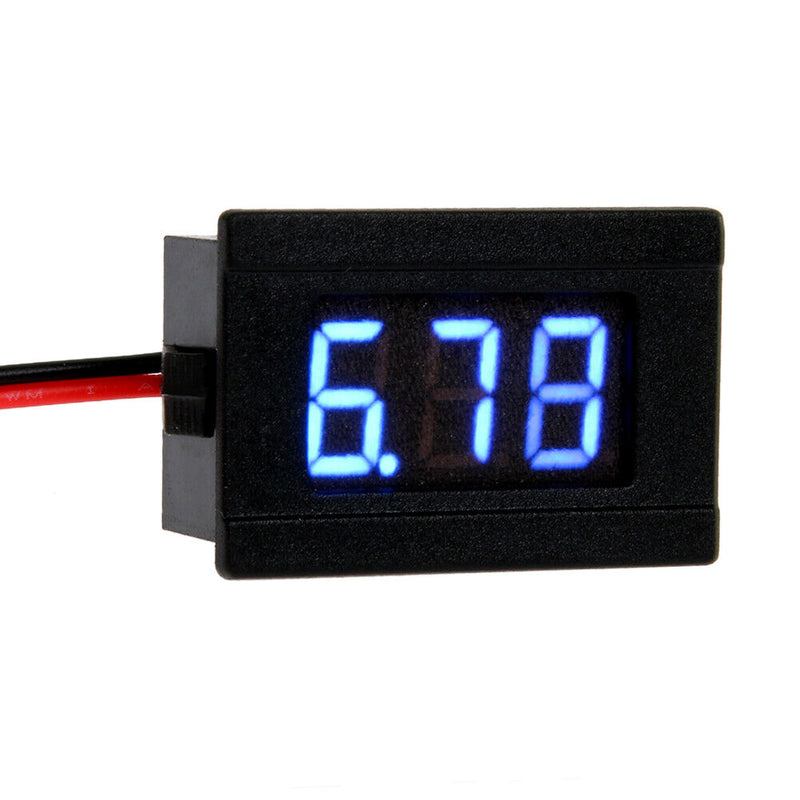 0.36inch LED Digital Voltmeter DC 4.5-30V Two Line Volt Meter(Blue)