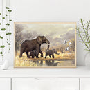 Diamond Painting Elephant Mom and Son Full Round Drill DIY Picture Home Decor