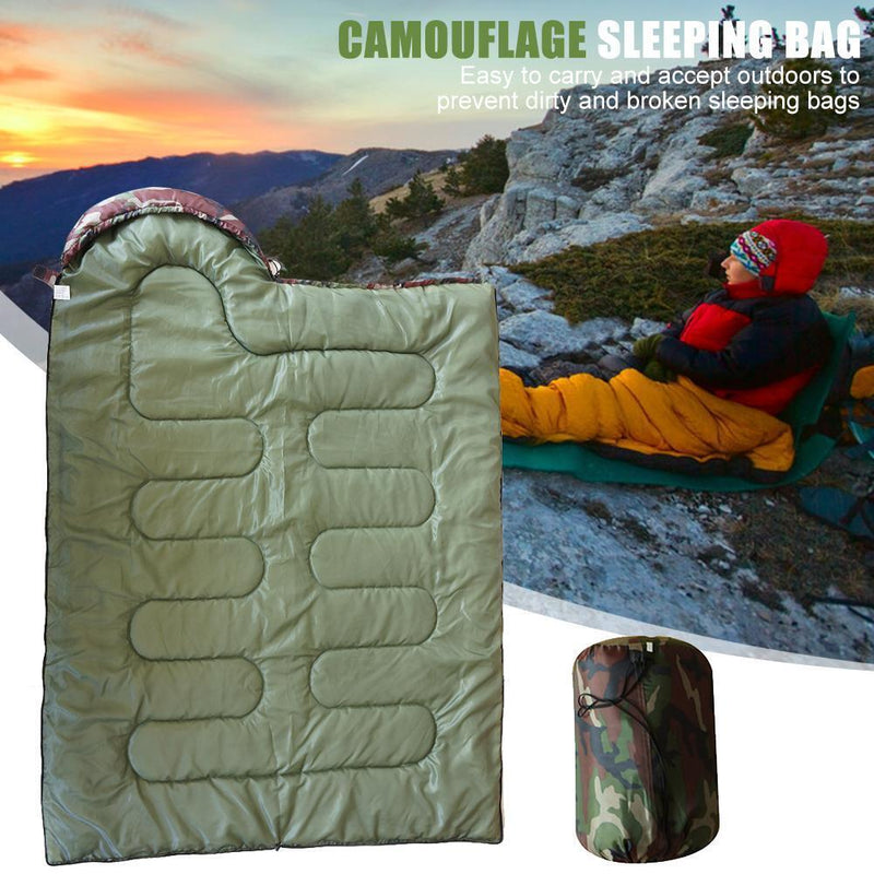 Outdoor Camping Envelope Sleeping Bags Print Sleeping Bag (Army Green Camo)