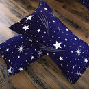 4pcs Star Printing Duvet Cover Flat Bed Sheet Pillowcase Soft Cotton Bedding