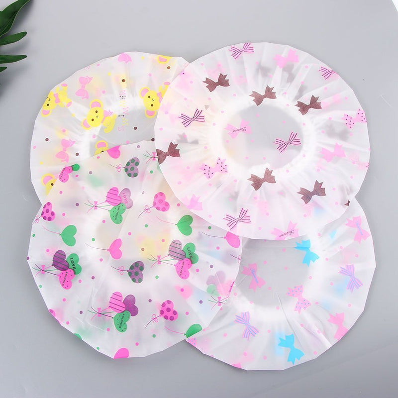 Waterproof Reusable Thicken Elastic Shower Cap Hair Cover Bath Hat Spa Bathing
