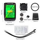 LCD Bike Speedometer Bicycle Computer Wireless Stopwatch Cycling Odometer