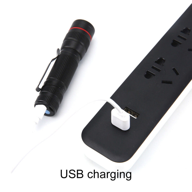 XPE LED Flashlight USB Rechargeable Powerful Camping Light Lamp Waterproof Newly