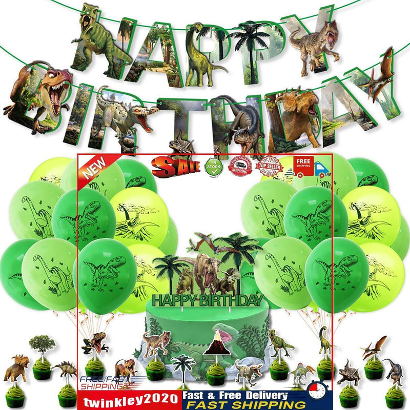 Dinosaur Party Decoration 43 Pack Party Supplies Set for Dinosaur Birthday Newly