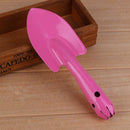 Sharp Integrated Iron Small Shovel Garden Spade Hardware Tools(Pink)