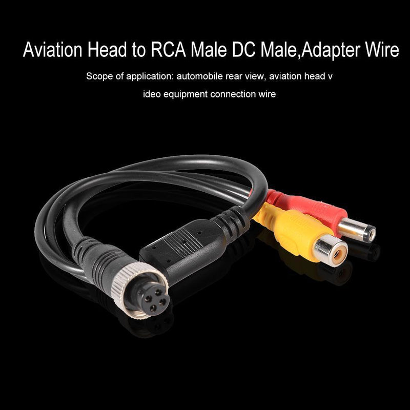 Asiprop M16 4Pin Aviation Head to RCA DC Male Extension Cable Adapter